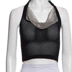 Aya Muse Cowl Neck Sleeveless Crop Top - Size S
